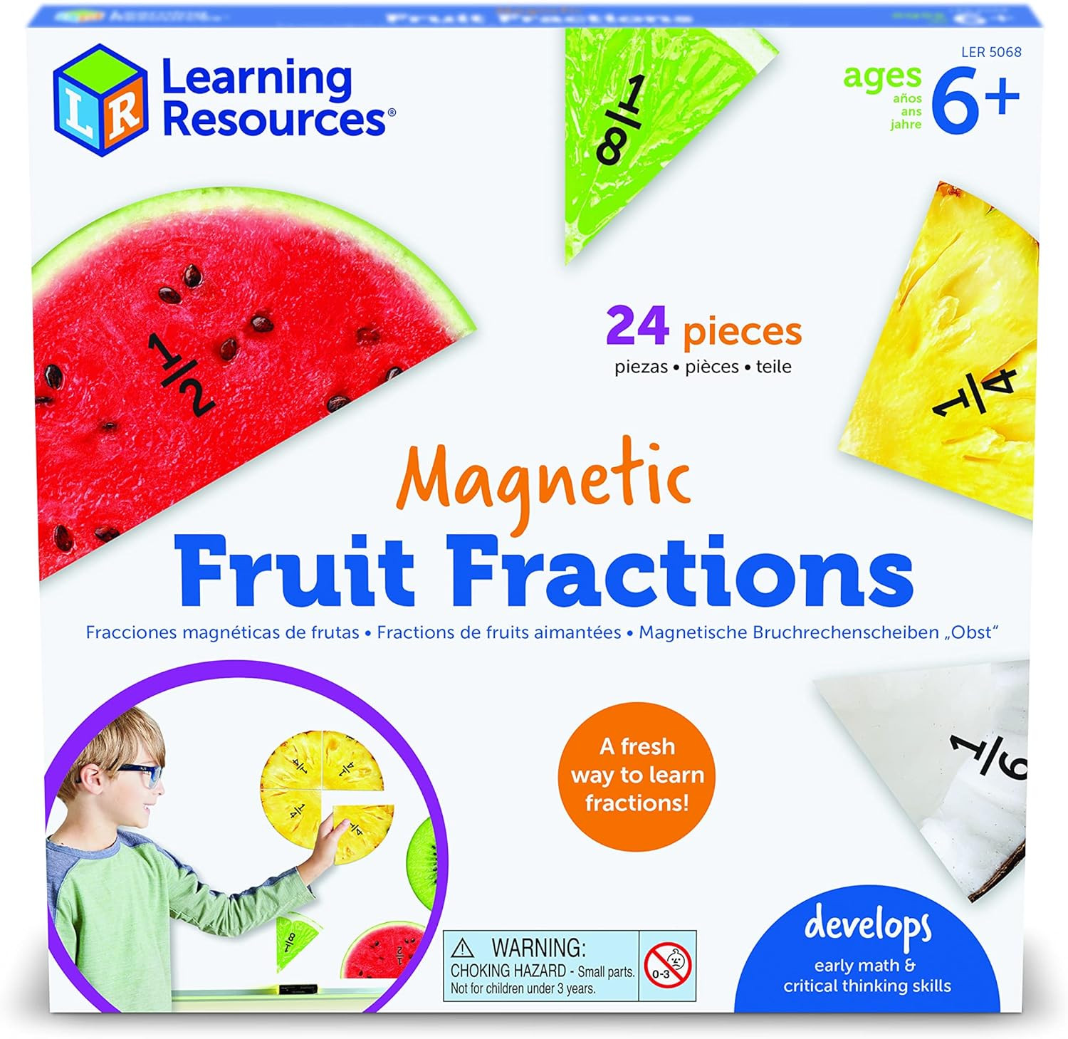 Magnetic Fruit Fractions – Math Manipulatives, Addition and Subtraction, Math Ga