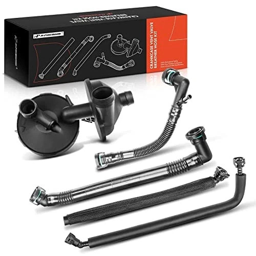 A-Premium 5 PCS Crankcase Vent Valve Breather Hose Kit (PCV) Ventilation