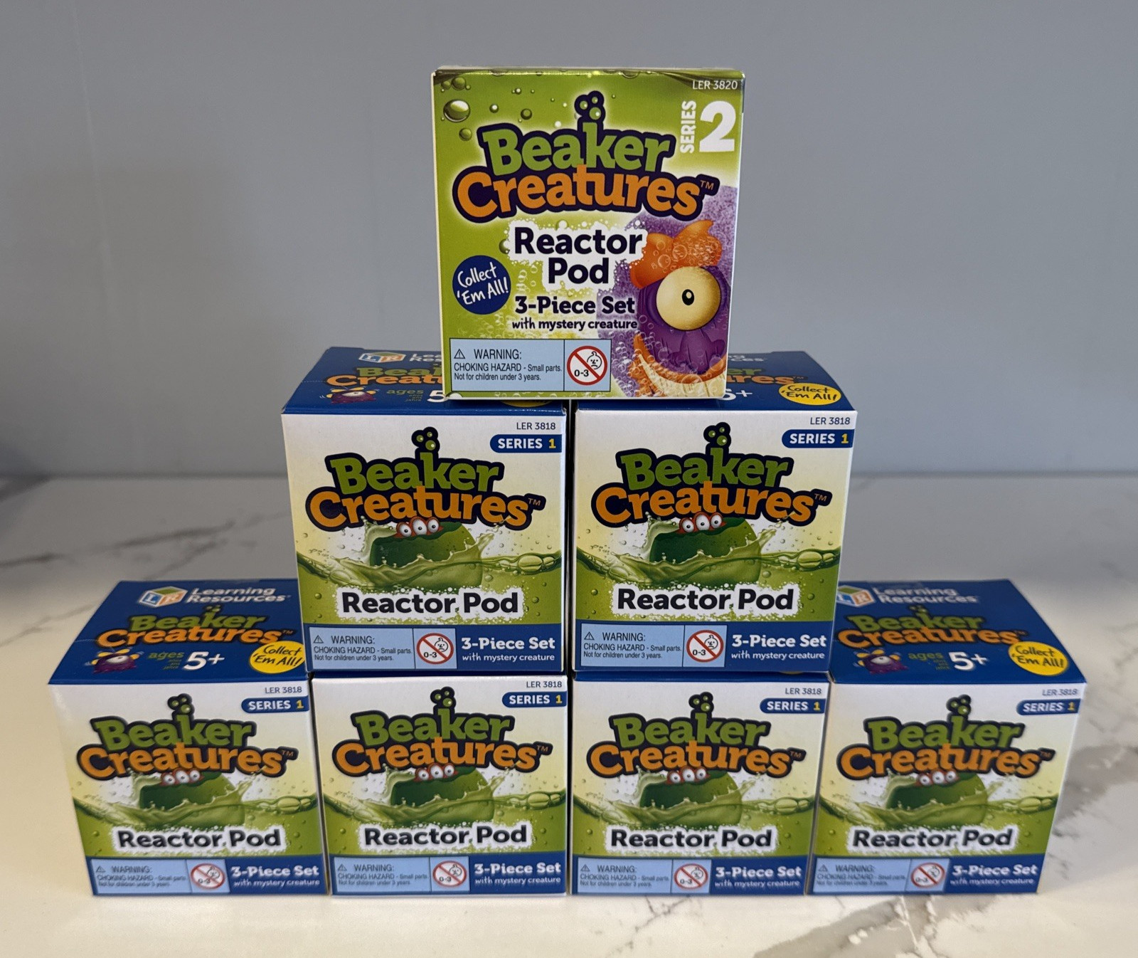 7-Pack Learning Resources Beaker Creatures Reactor Pods Series 1 & 2 STEM *READ*