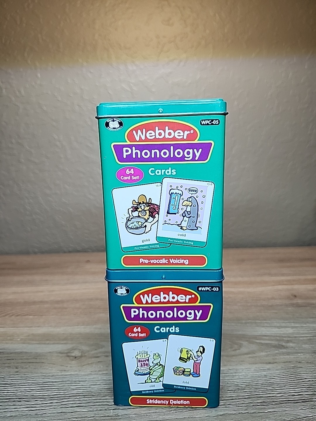 Webber Phonological Awareness Speech Voice Vocabulary 128 Cards Deck