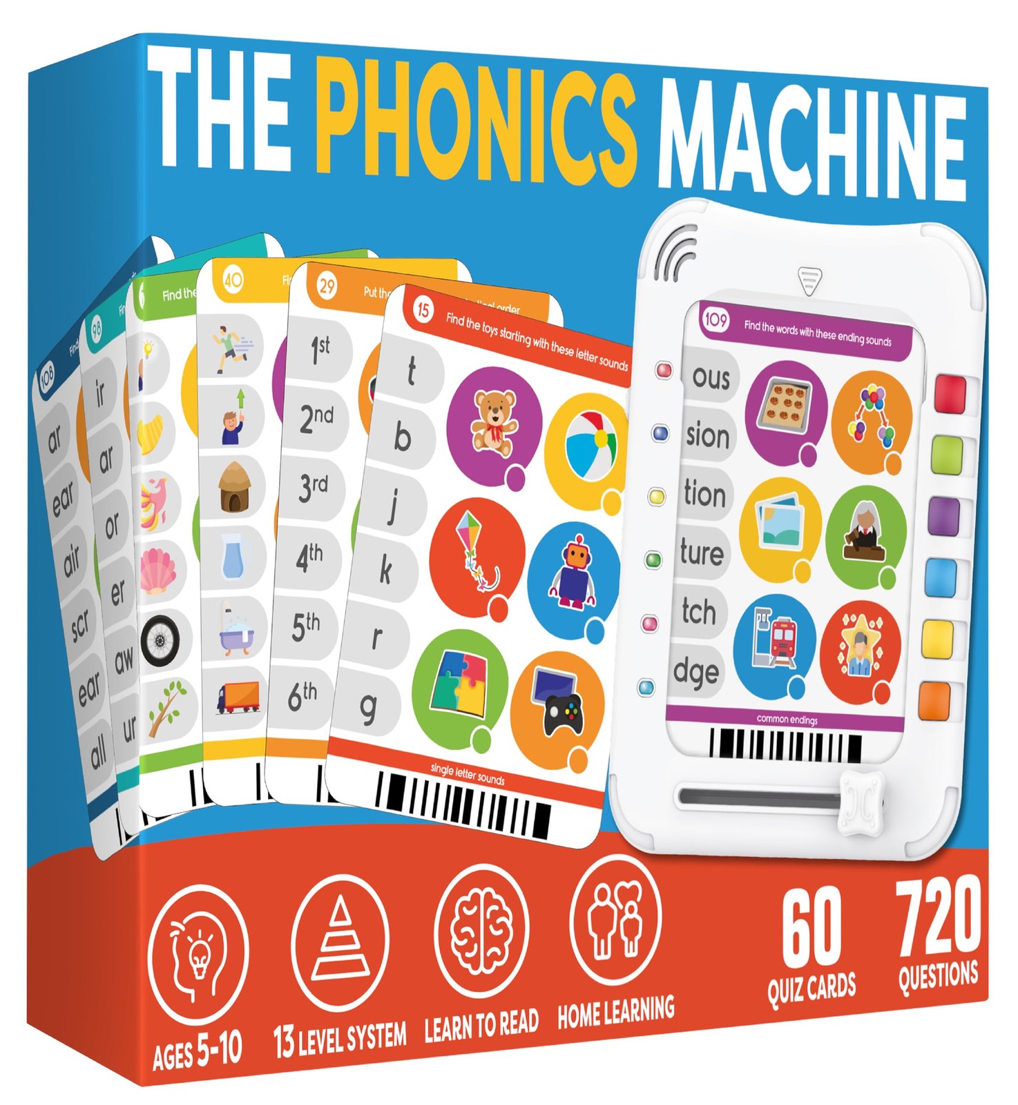 Phonics Machine Learning Pad – Electronic Reading Game for Kids Age 5-11 – Le…