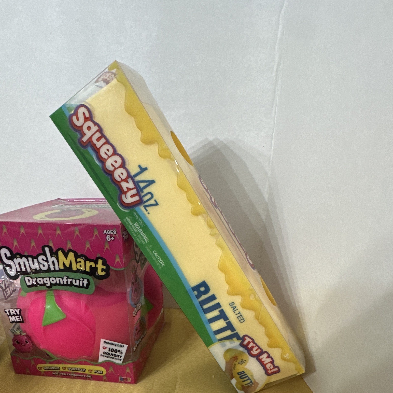 SmushMart Dragonfruit Squishy Squeeze Toy Pink/Green Ages 6+