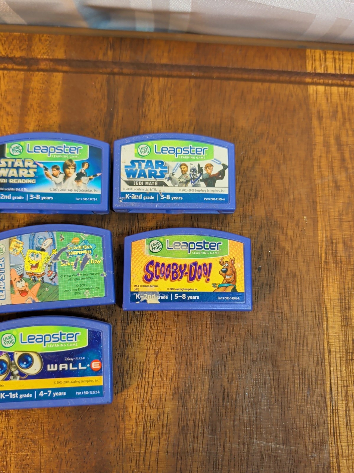 Leap Frog Leapster Game Cartridges Lot of 8 Explorer Learning Disney Spongbob