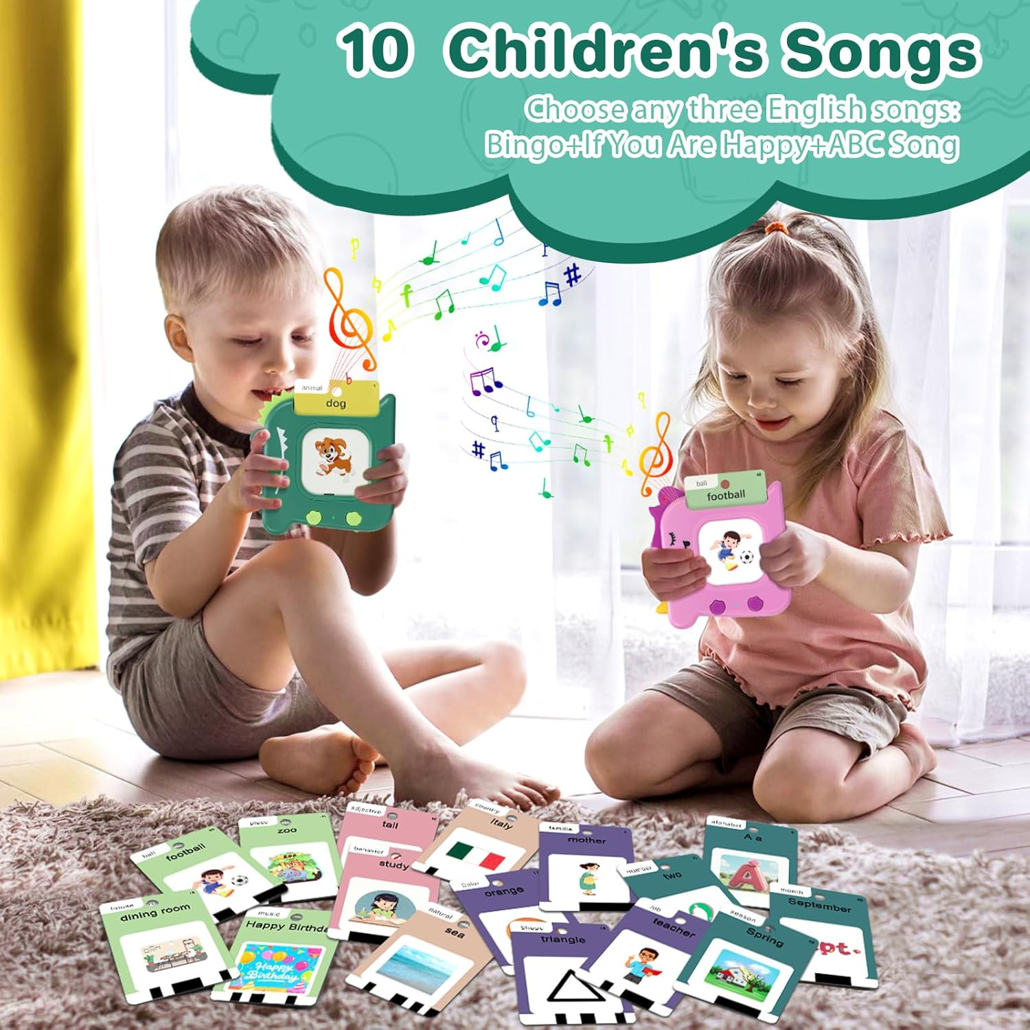 Talking Flash Cards for Toddlers 1 2 3 4 5 6 Year Olds, 420 Sight Words, Montess
