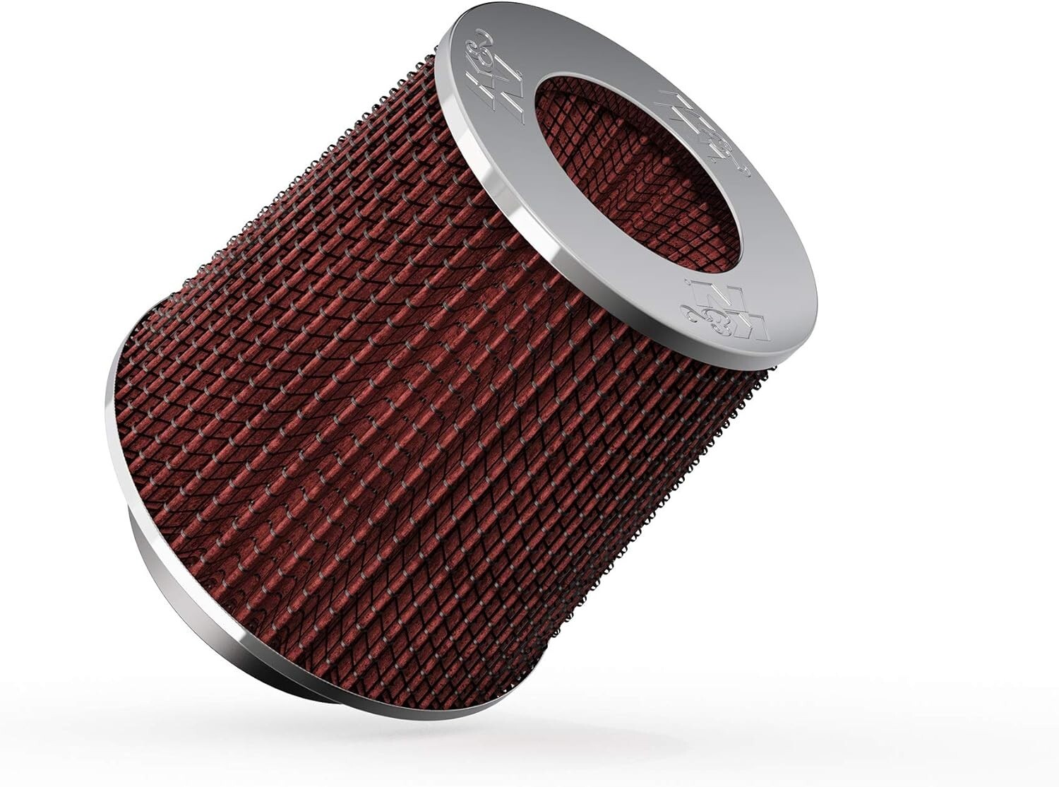 K&N 4-Inch Round Tapered Air Intake Filter – Washable, High Performance, 3″ or