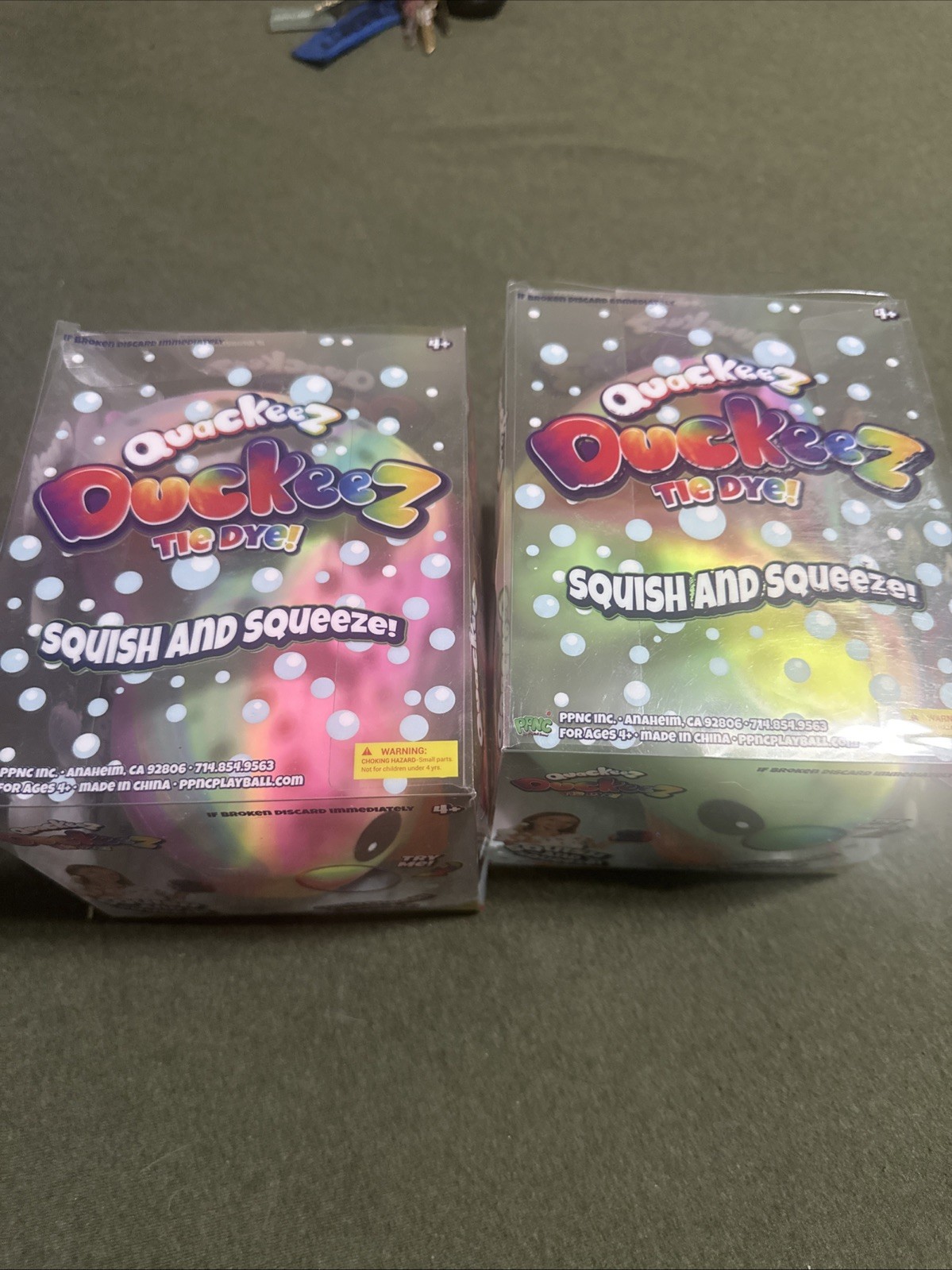 Quackeez Duckeez The Dye! Squish & Squeeze Tactile Toy Lot 2 Pack PPNC Inc. Doh