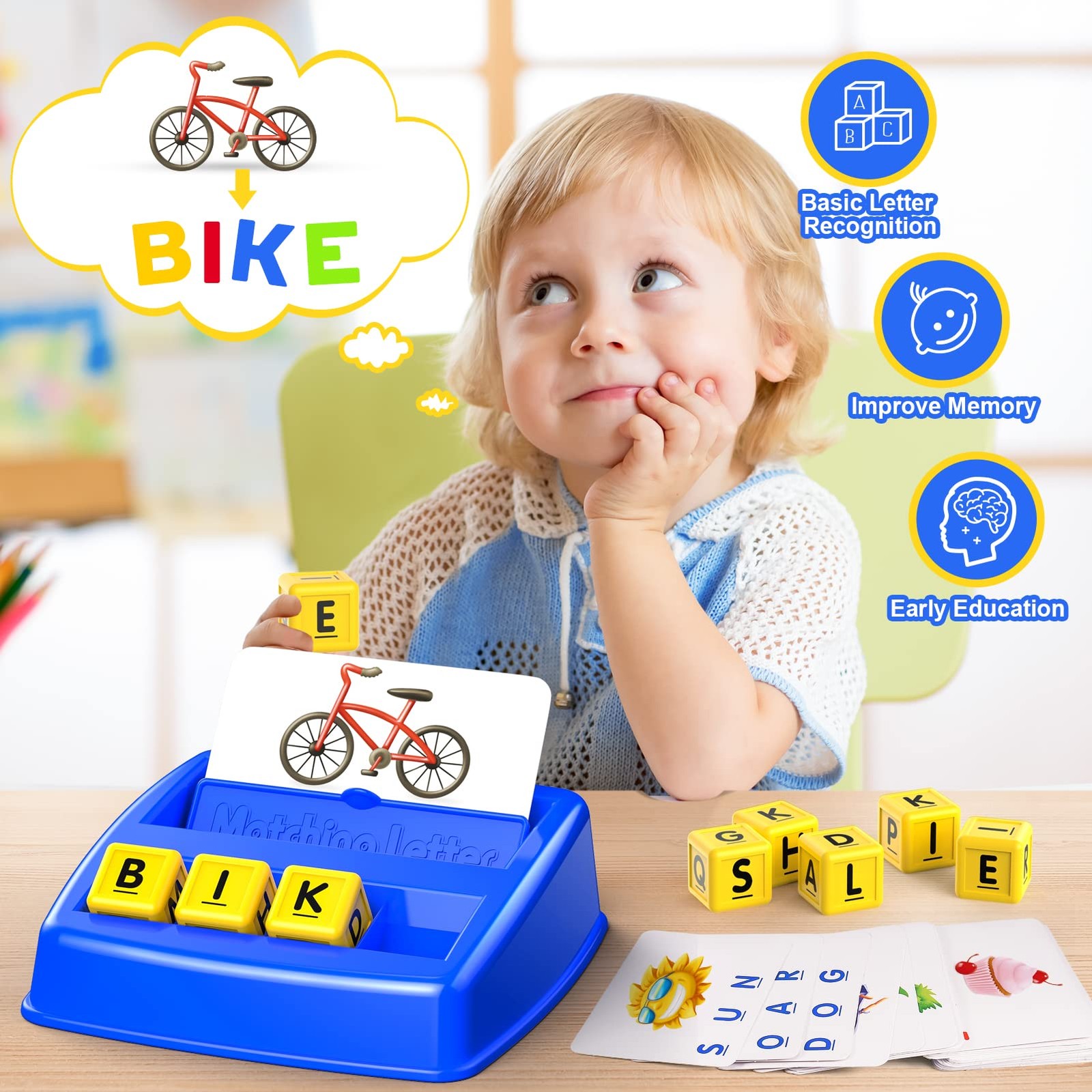 Learning Games for Kids Ages 3-8, Matching Letter Game for Kids Toys Ages 3-8…