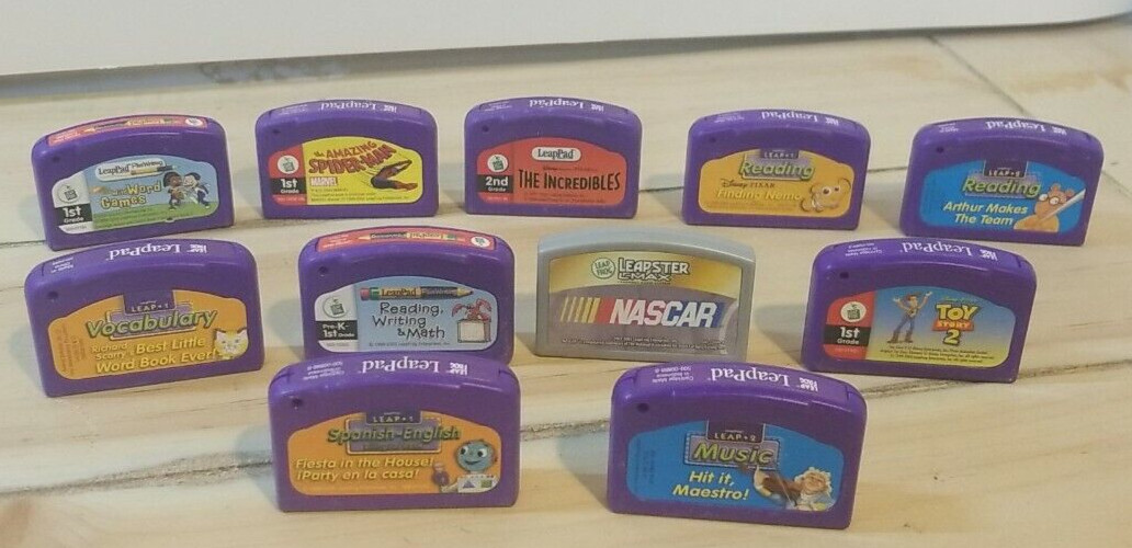 Leap Frog LeapPad Leap1 & Leap2 Lot of 11 Games. See description for details.