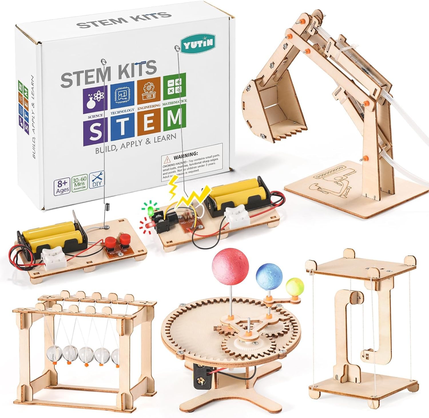 STEM Wood Building Kit for Kids 8-12 – 3D Wooden Puzzle Science Craft