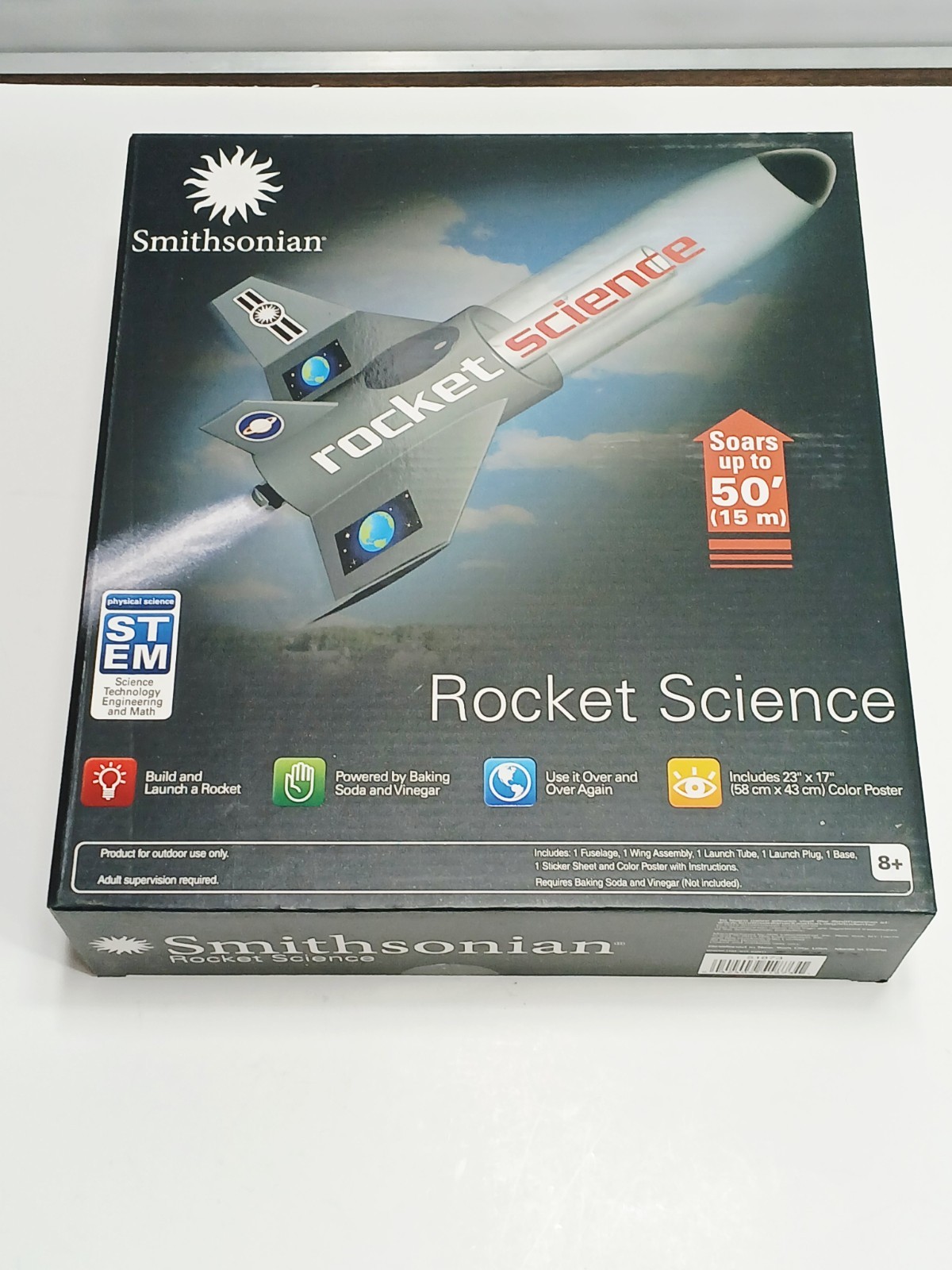 New Sealed Smithsonian Stem Rocket Science Kit – Build it/Launch it/Reuse it