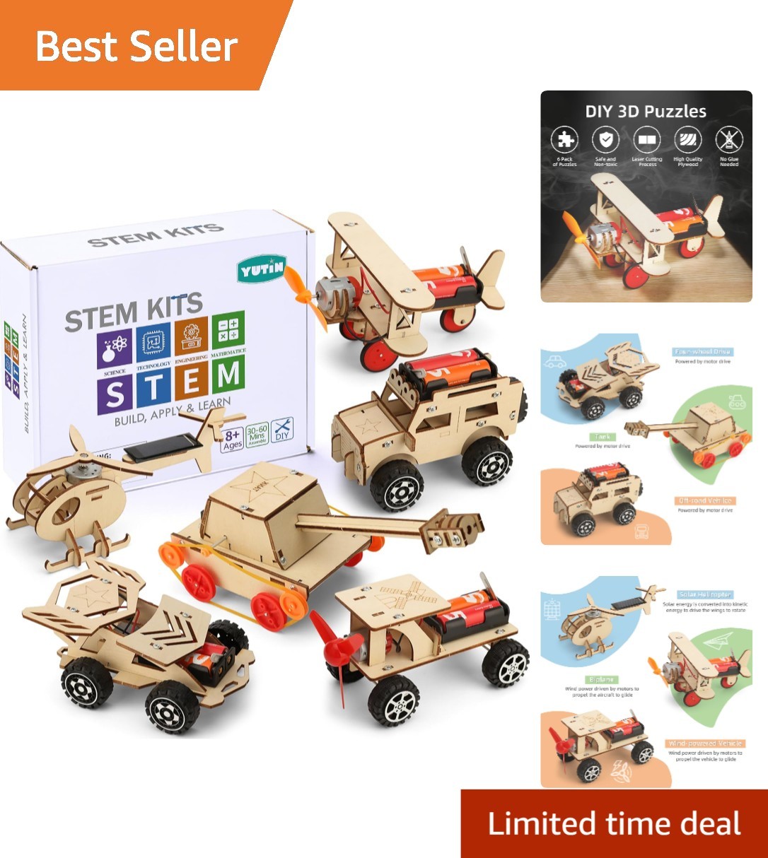 Educational STEM Building Kits for Kids Age 8 12 with Car Models