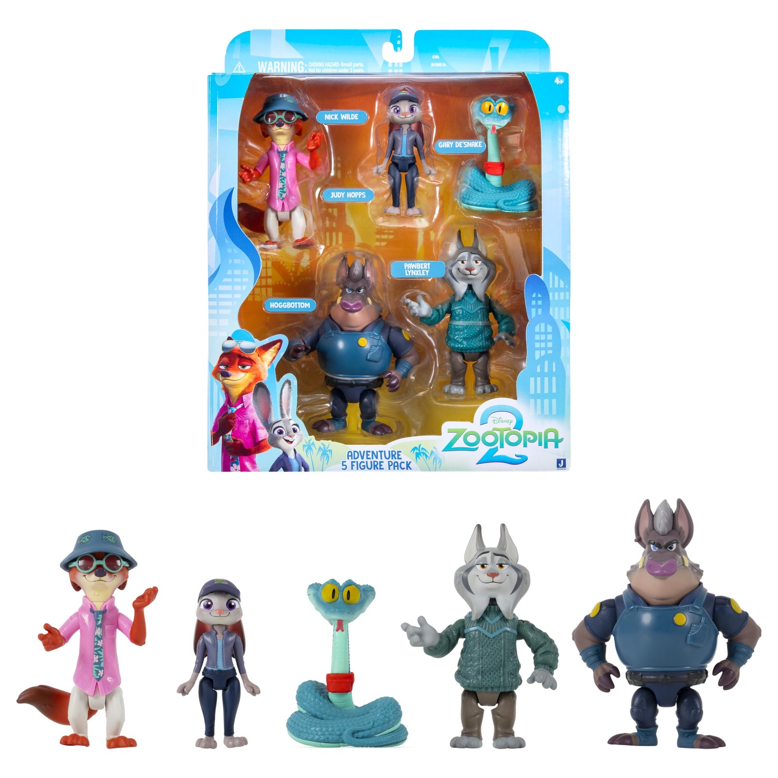 Disney’s Zootopia 2 Adventure 5-Pack – Articulated 3” Figures with 2 Undercov…