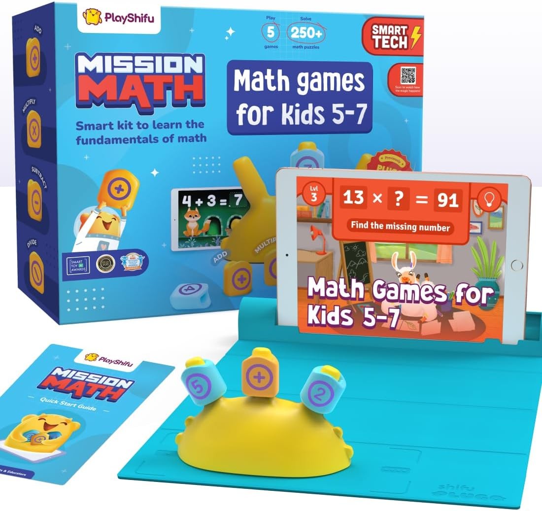 PlayShifu Plugo Count- Math Games with Stories for 4-10 Years-STEM Toys with Seq