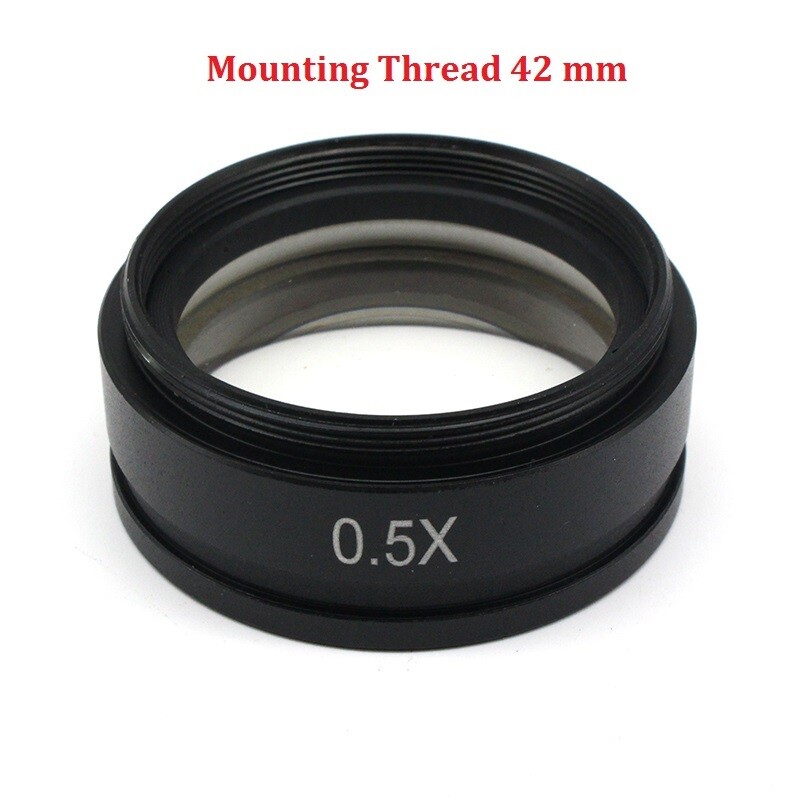 0.5X Barlow Auxiliary lens Mounting Thread M42 M48 M50 for Stereo Microscope