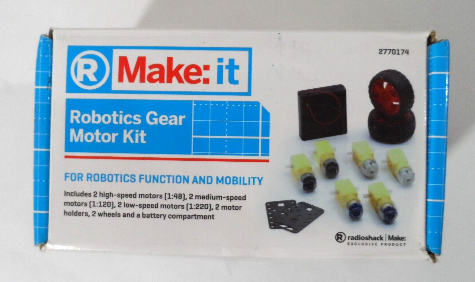 NEW – RadioShack Make It Robotics Gear Motor Kit