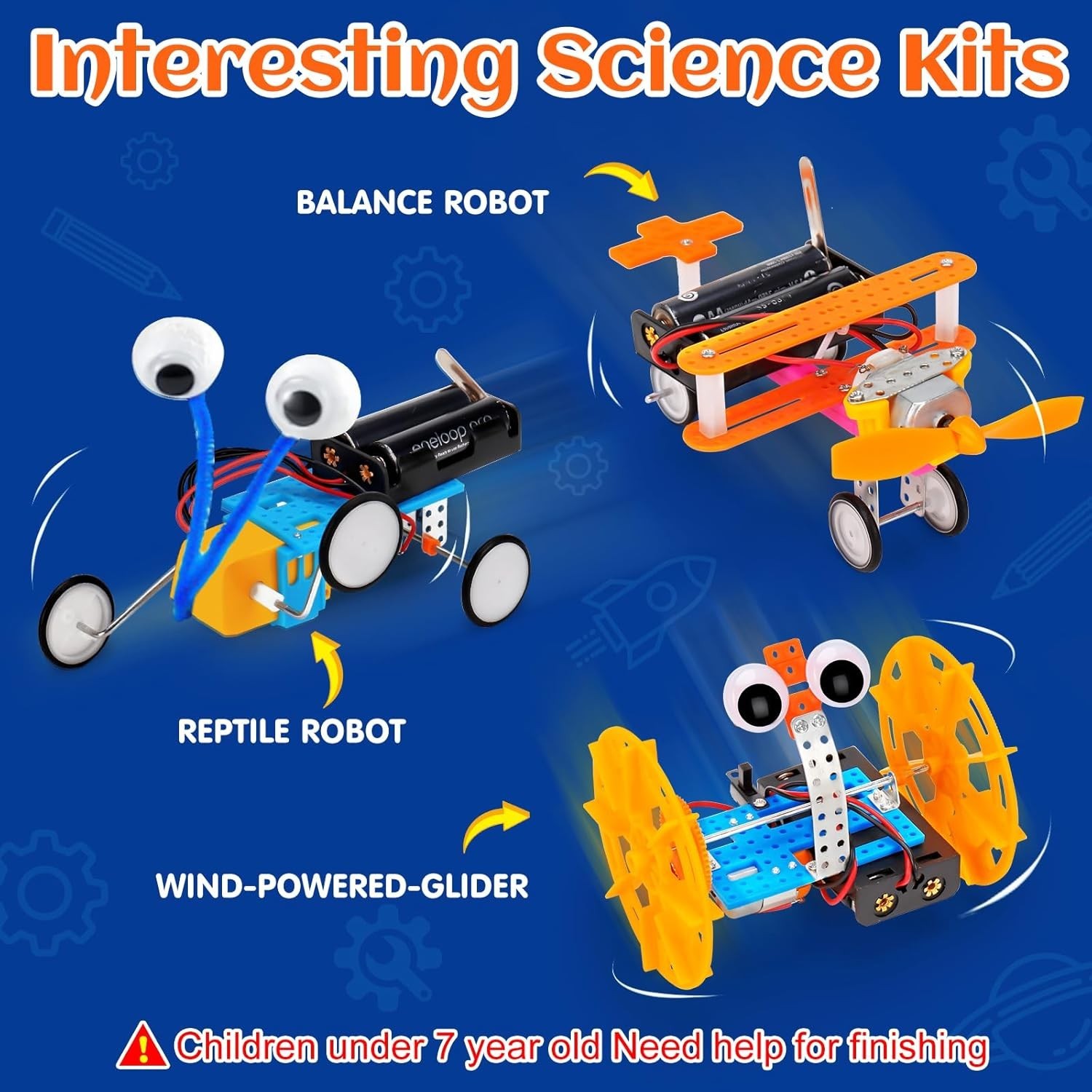 6-in-1 STEM Robotics Kit for Kids Aged 4-12 – Fun Science Building Projects