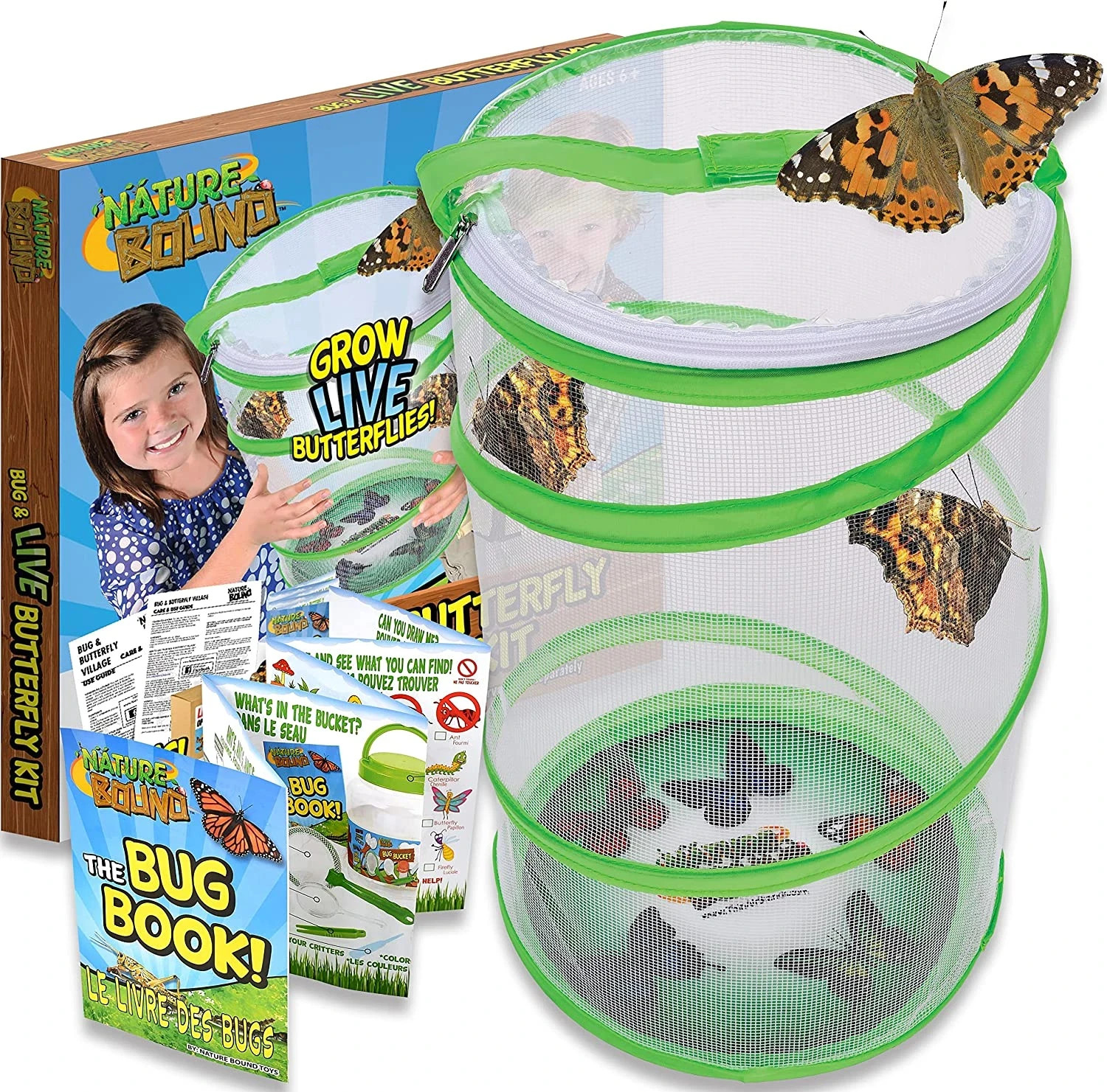 Nature Bound Butterfly Growing Kit – Live Caterpillar to Butterfly Project for K