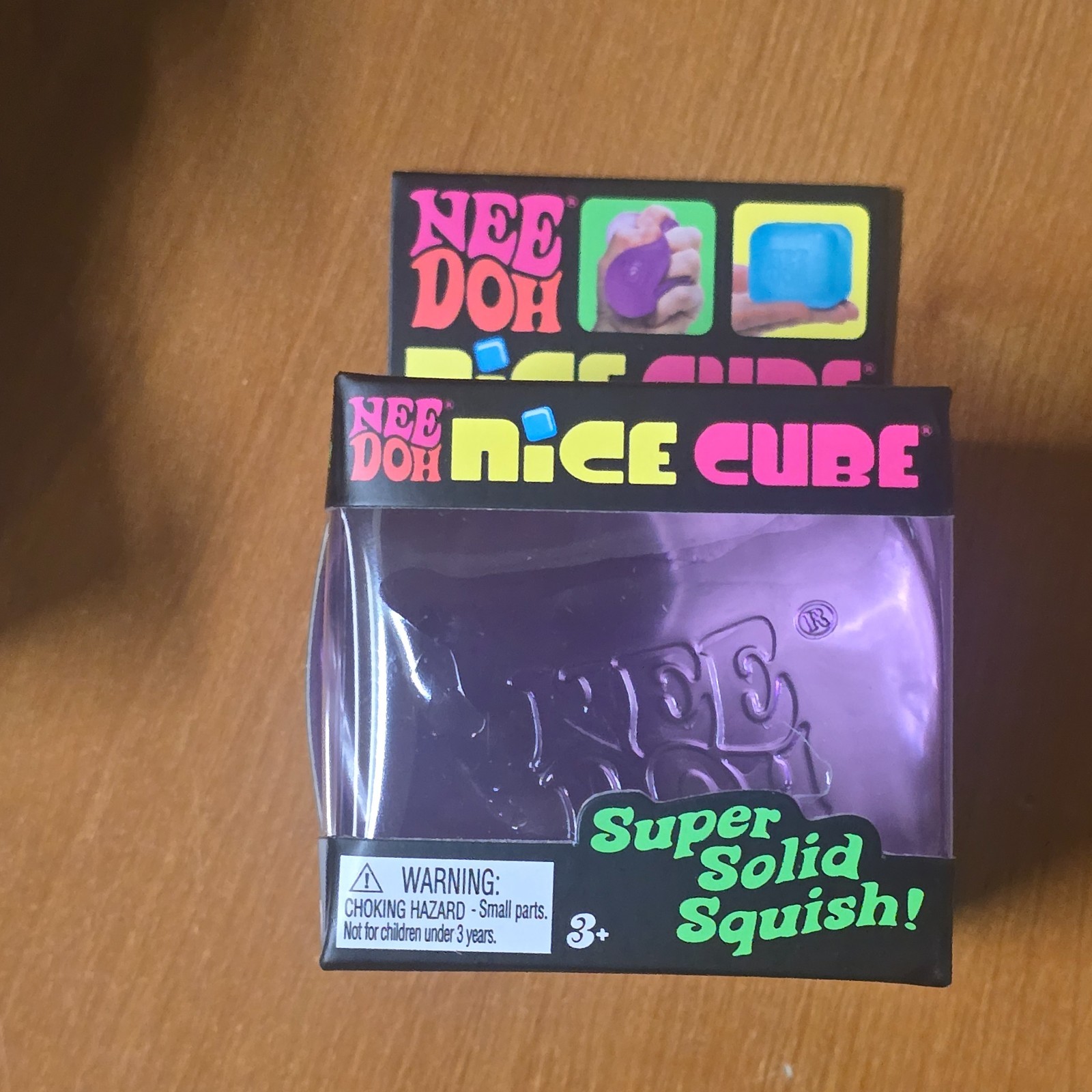 NeeDoh Nice Cube Super Solid Squish Stress Toy Purple New
