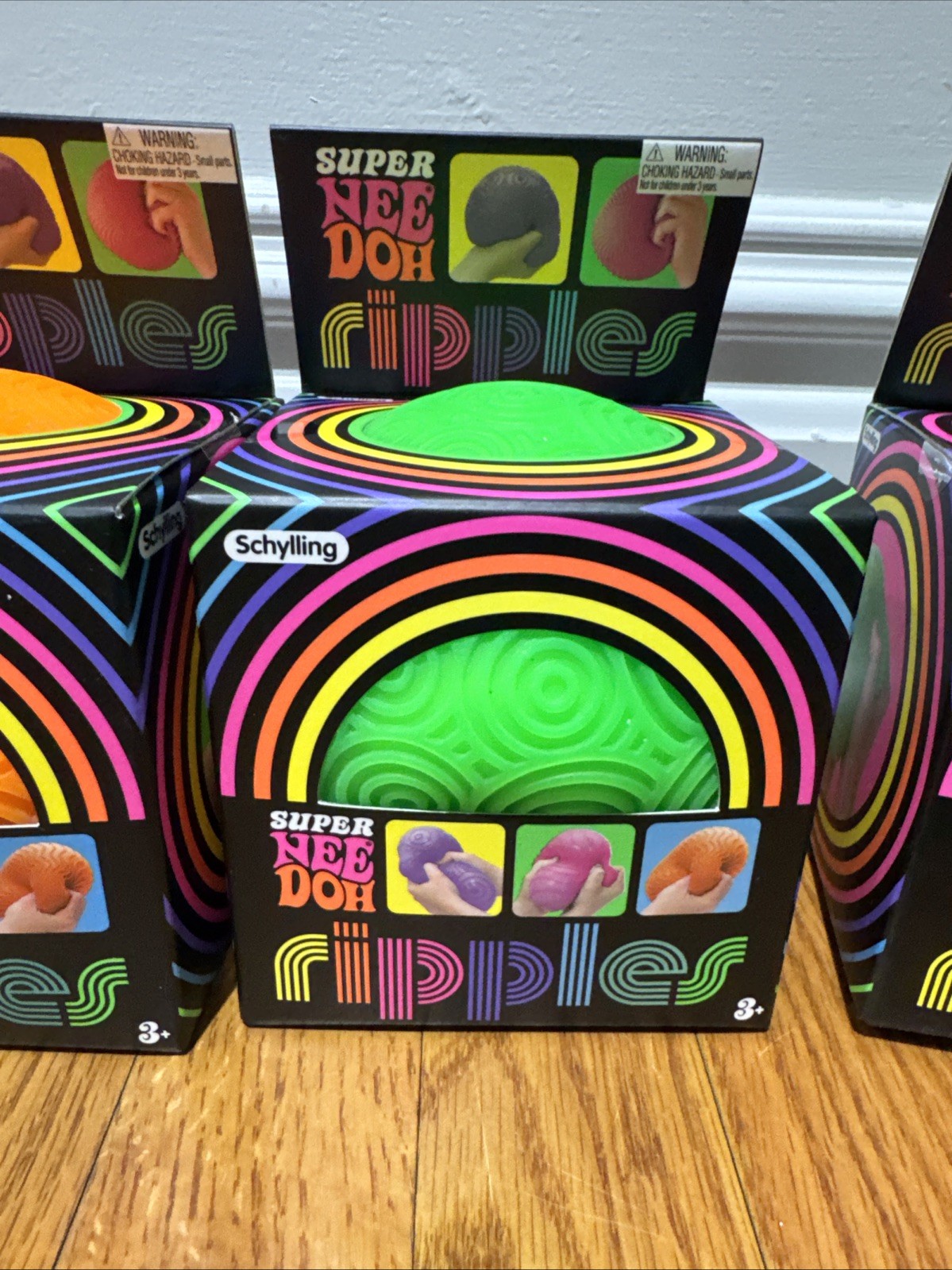 Set of 4 – Schylling Super NeeDoh Ripples XL Giant Sensory Squishy NEW HOT ITEM