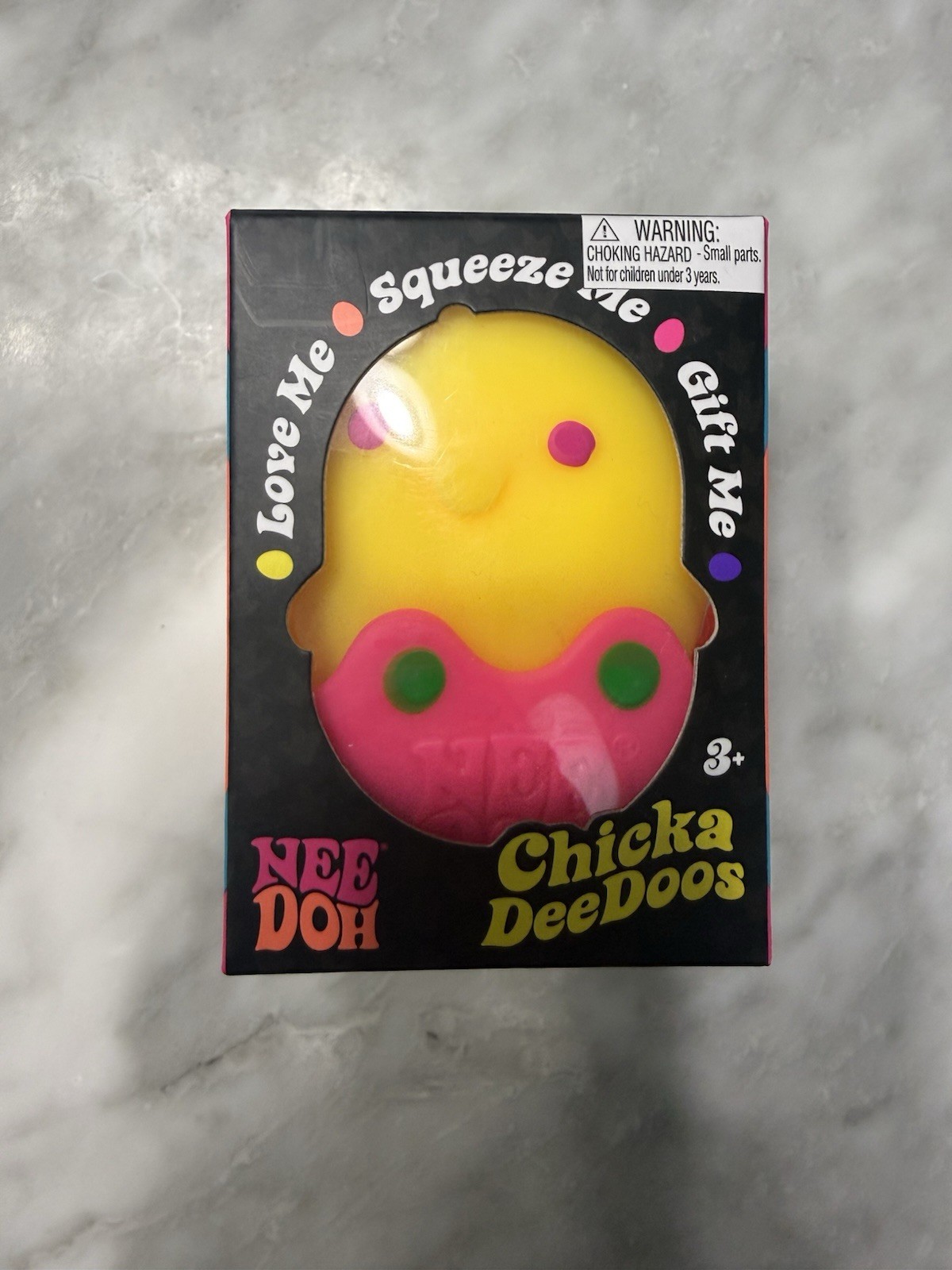 Schylling NeeDoh Chicka DeeDoos Tactile Squeeze Toy Yellow/Pink Age 3+ 2022
