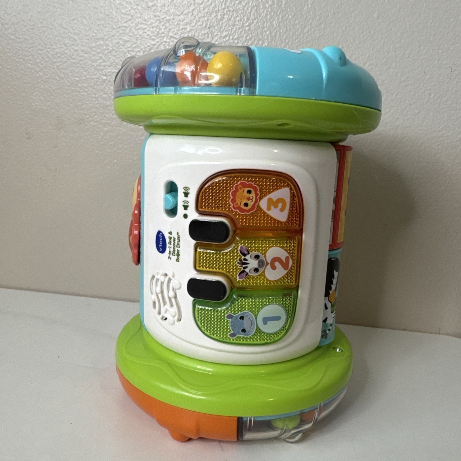 VTech 80-562600 2-in-1 Roll & Discover Roller Drum, English Version Used Excelle