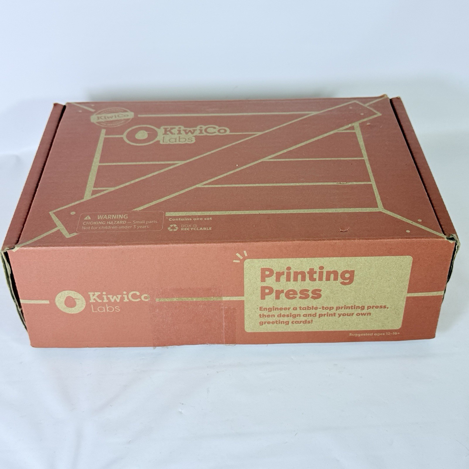 KiwiCo Eureka Printing Press Kit Parts Only Incomplete w/ Instruction Booklet