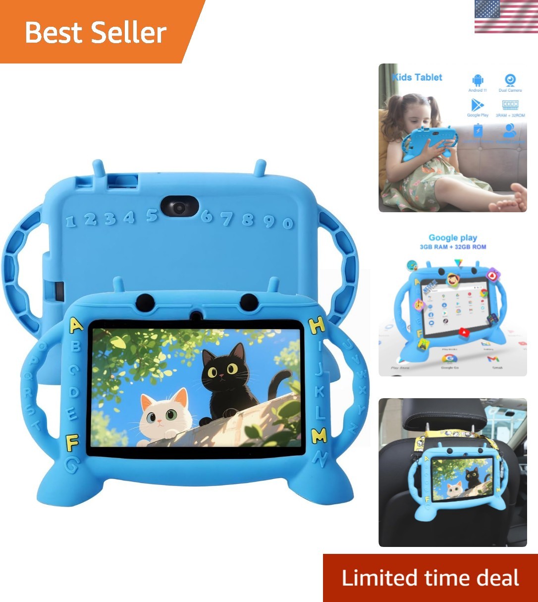 Kids Tablet, 7 inch Tablet for Kids 3-10, Educational Learning Toddler Tablet…