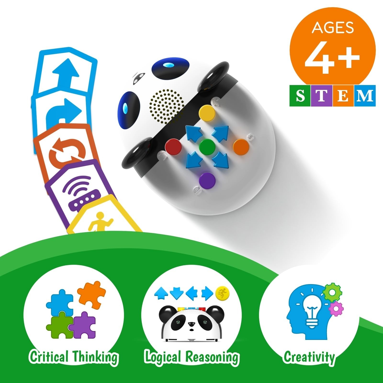 STEM Coding Robot Activity Set – 48 Pieces, Screen-Free Learning Toy, Smart Sens