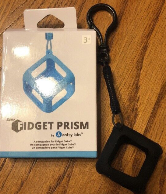 The Original Fidget Cube Prism Wrap Protector with Keychain, Black Ships N 24h