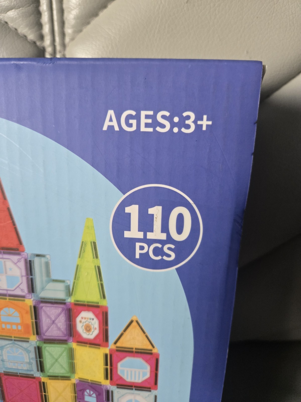 ShowyLive Steam Learn Magnetic Tiles 100 Pieces for Kids Ages 3+ Set with 2 Cars