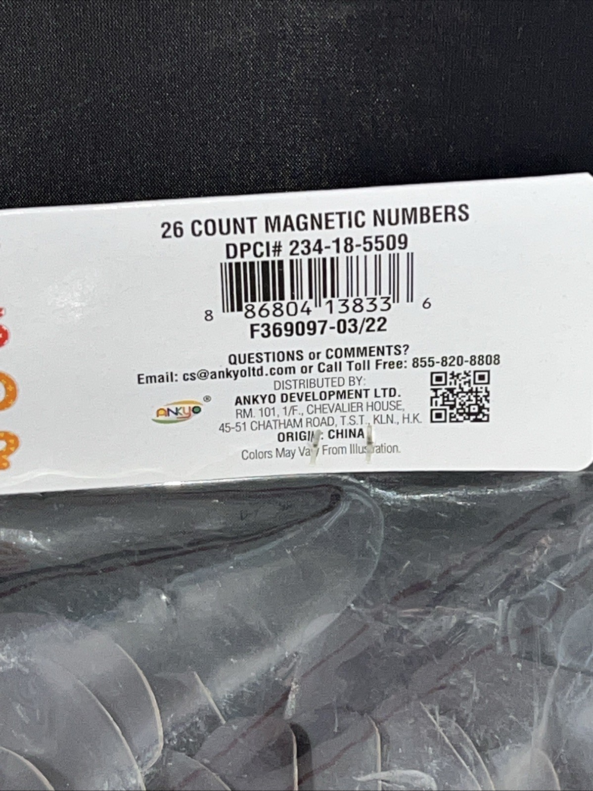 Magnetic Numbers And Magnetic Letters Alphabet ABC Each 26 Count Sealed