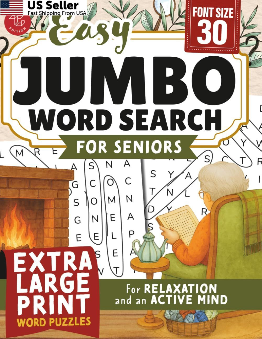 Easy Jumbo Word Search for Seniors: Extra Large Print Puzzles for…