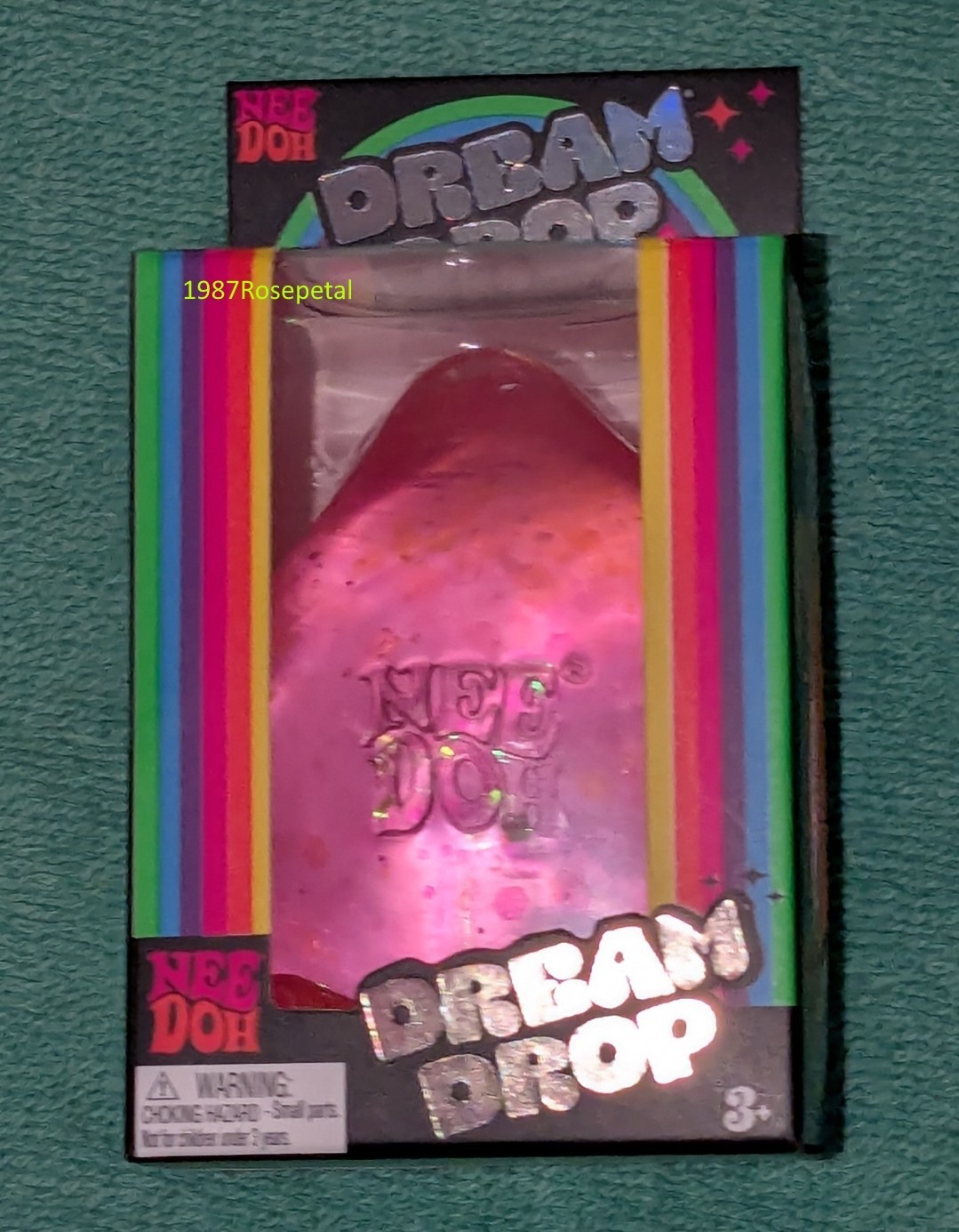 New Authentic NEEDOH Dream Drop NEE DOH Pink Tear fidget Squeeze Toy Schylling