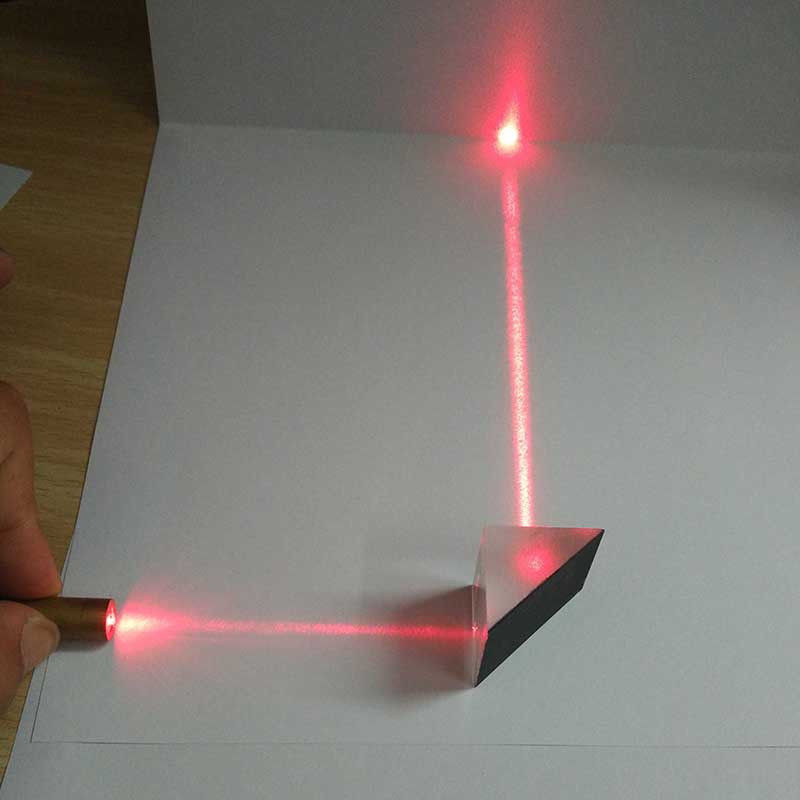 1PC 45 Degree K9 Optical Glass Right Angle Triangular Internal Reflecting Prism