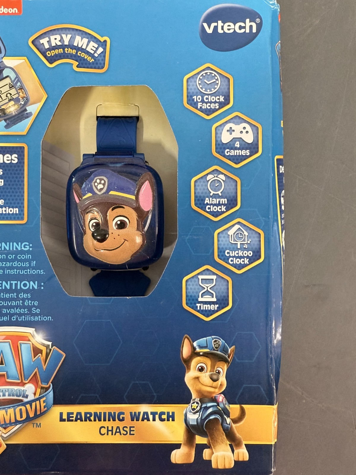 2 Blue Nickelodeon VTech PAW Patrol Movie Chase Teaching/Learning Watches #5255