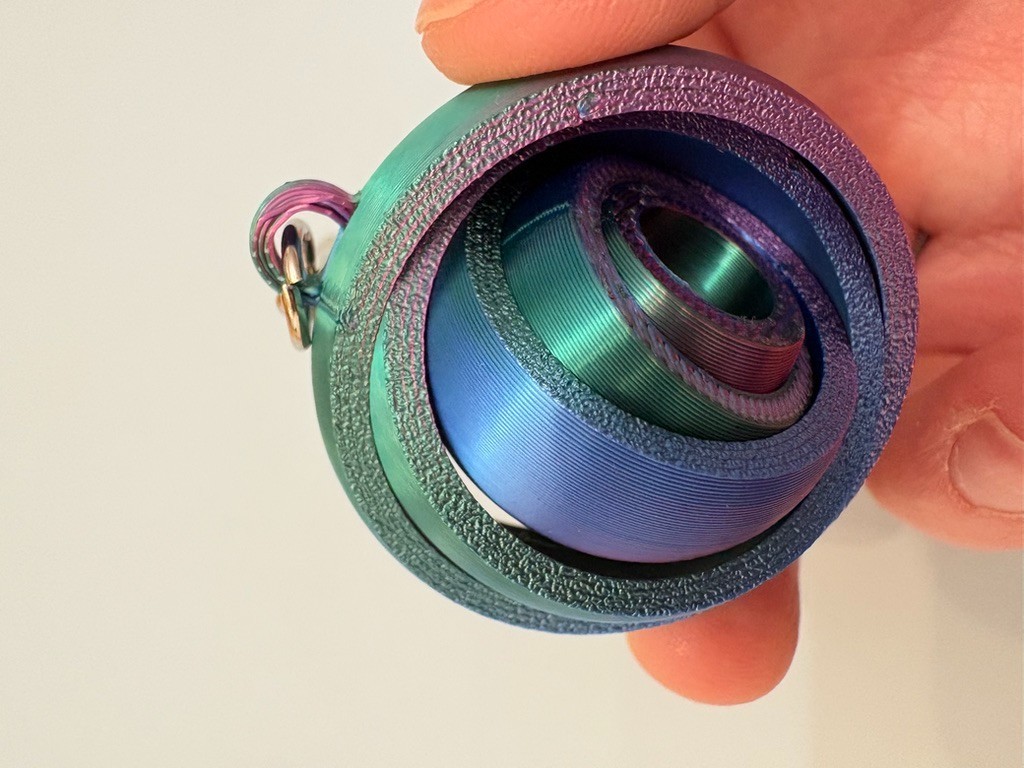 Rainbow Gyro Fidget Keychain | Rotating Spinner Keychain | Satisfying Fidget Toy