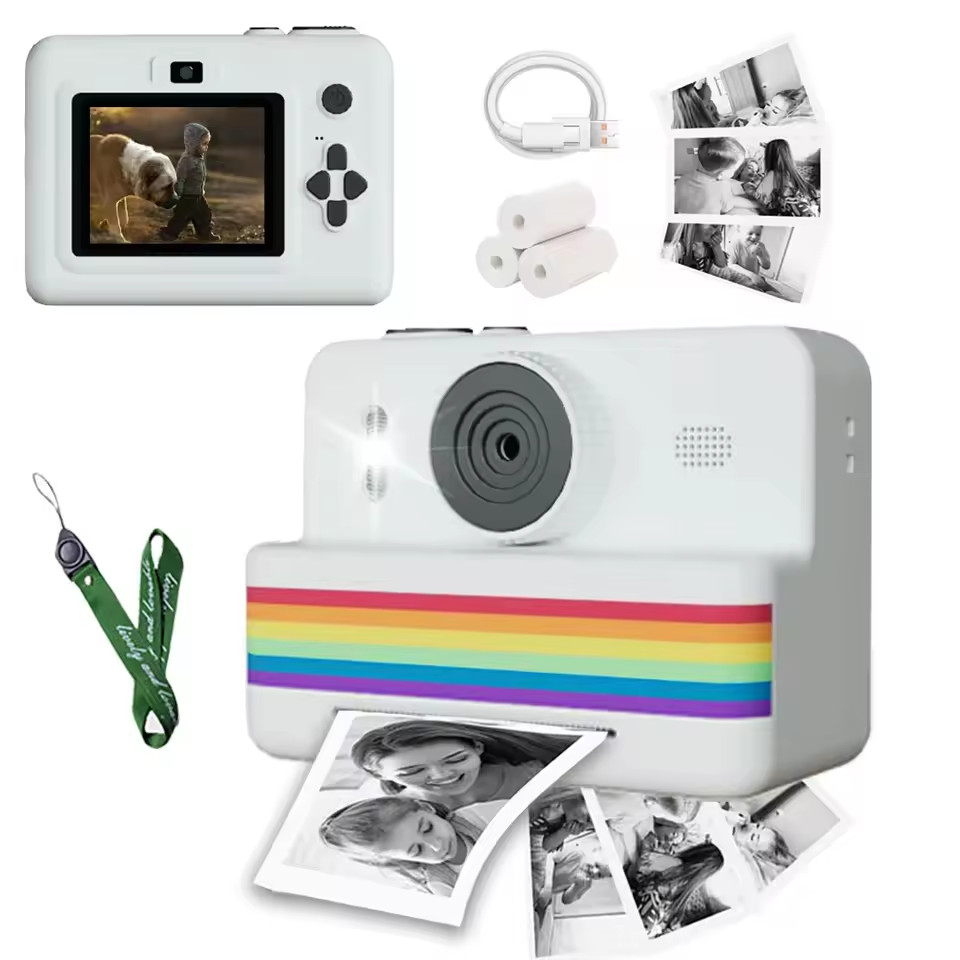 Instant Print Kids Digital Camera For Photography HD Video Camcorder Gifts Toys