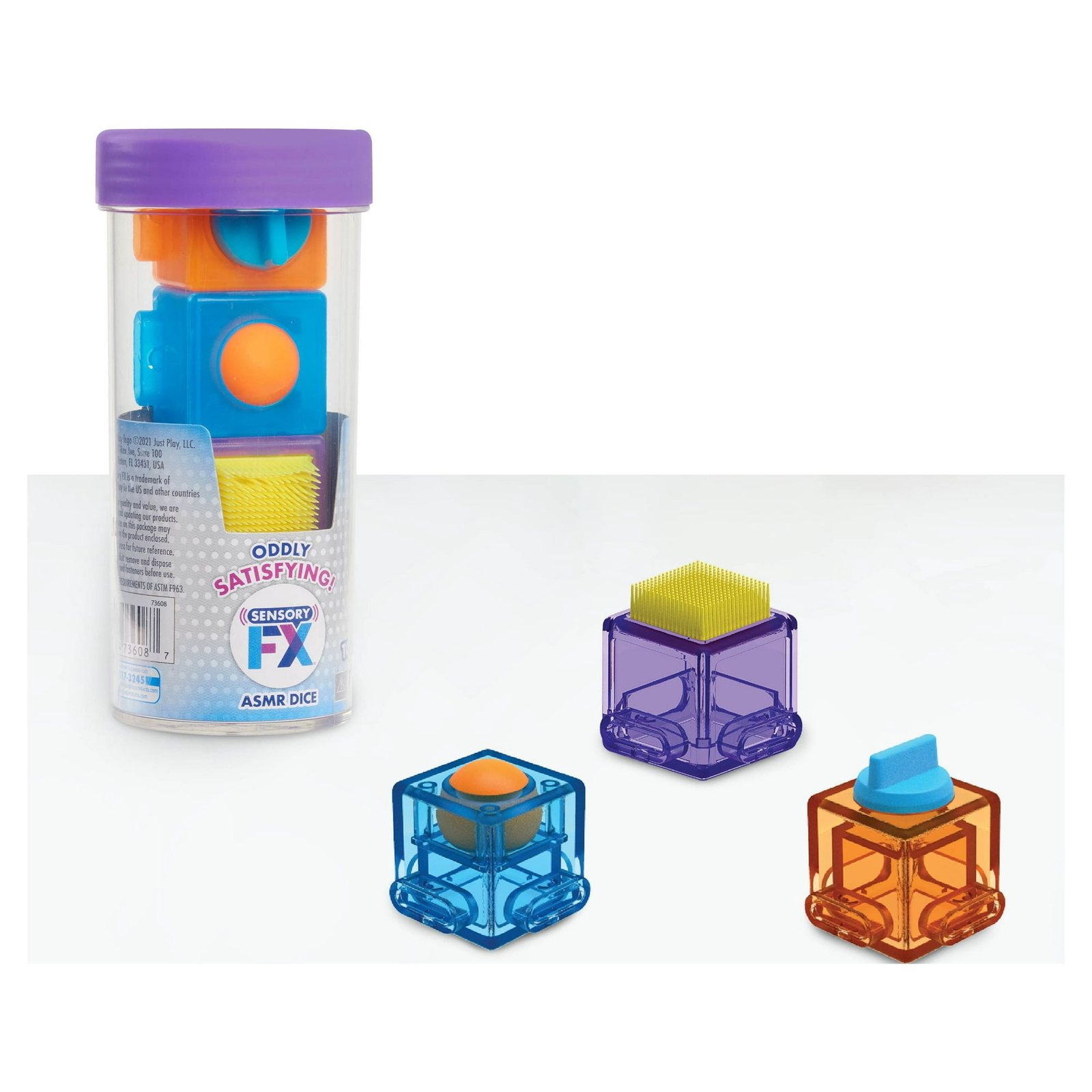 Sensory FX ASMR Dice 3 Dice Fidget and Stress Toys for Kids and Adult Set of 4