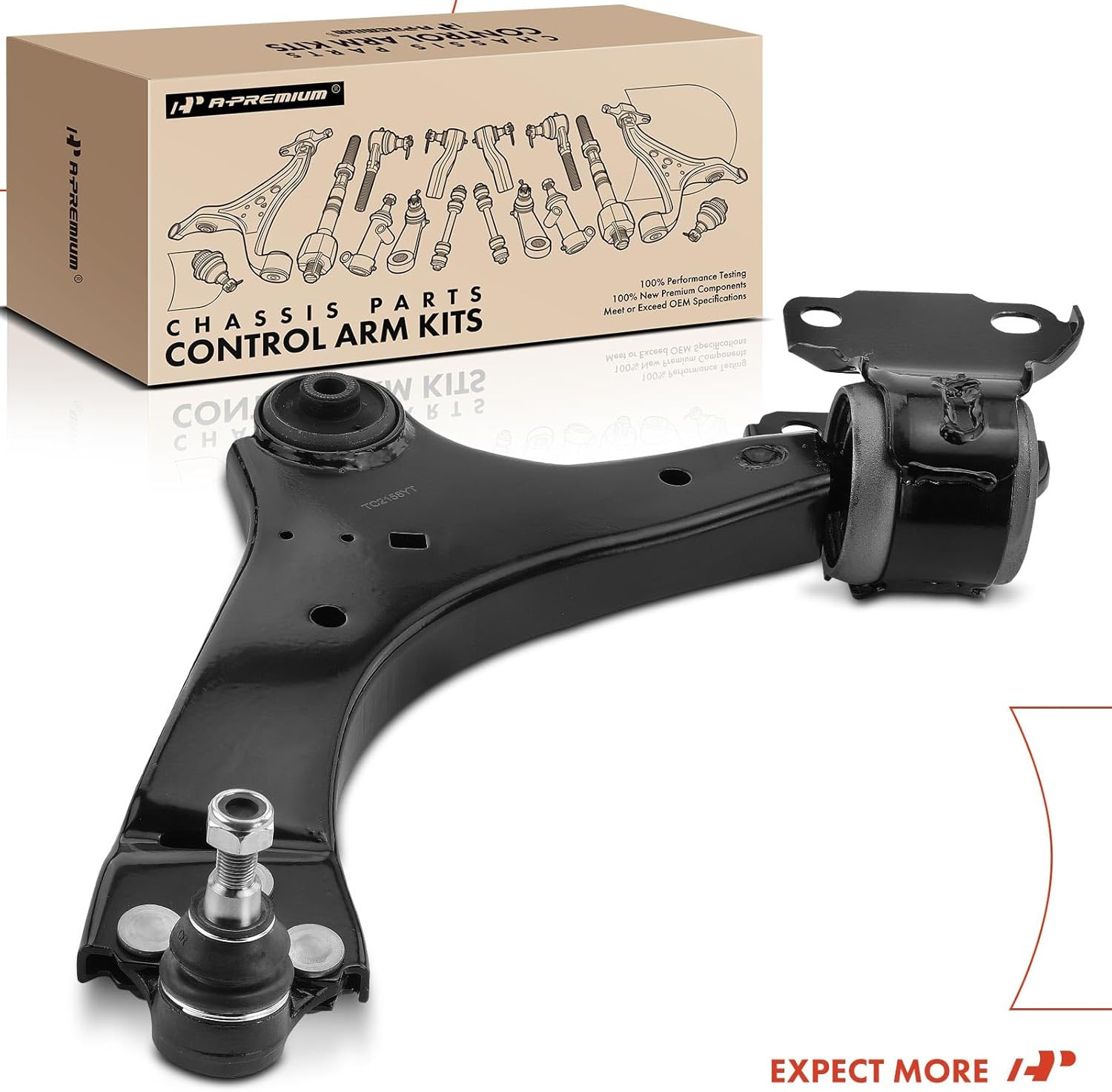 Front Left Lower Control Arm, with Ball Joint & Bushing, Compatible with Volvo S