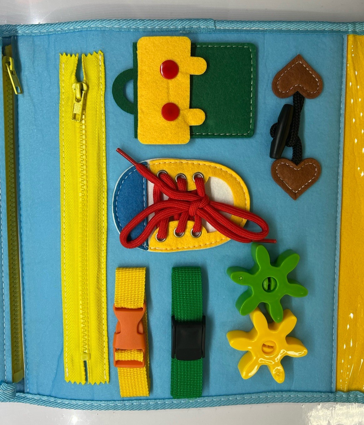 Montessori Toys Dinosaur Busy Board Learning Activities Toddlers / Kids Blue