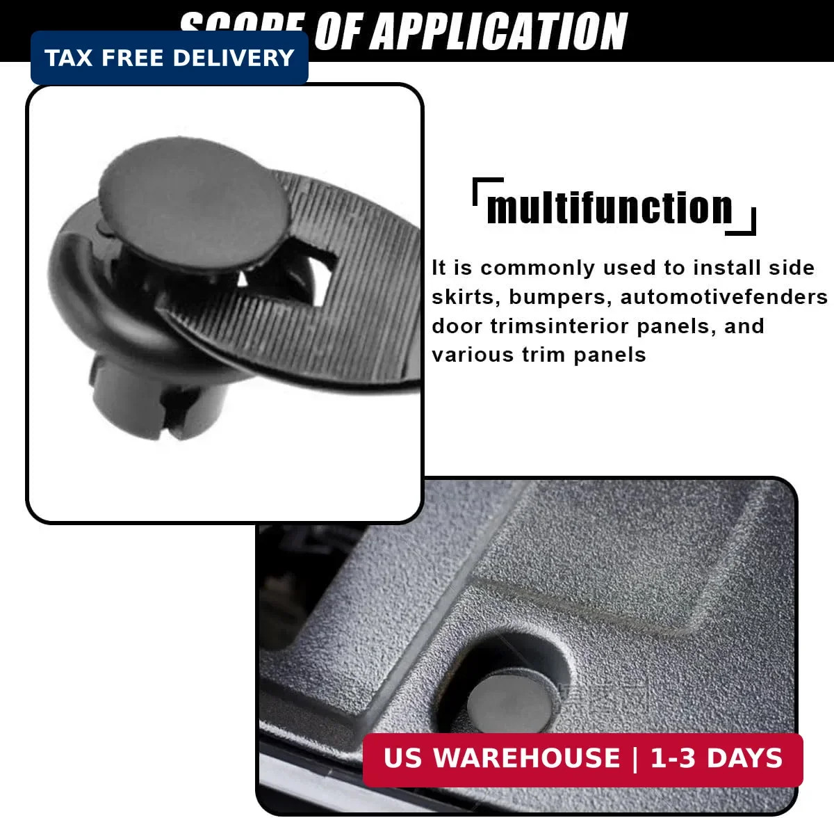 ZIMISI Front Bumper Push-Type Retainer Clips, Nylon Fenders Liner Clamp Replacem