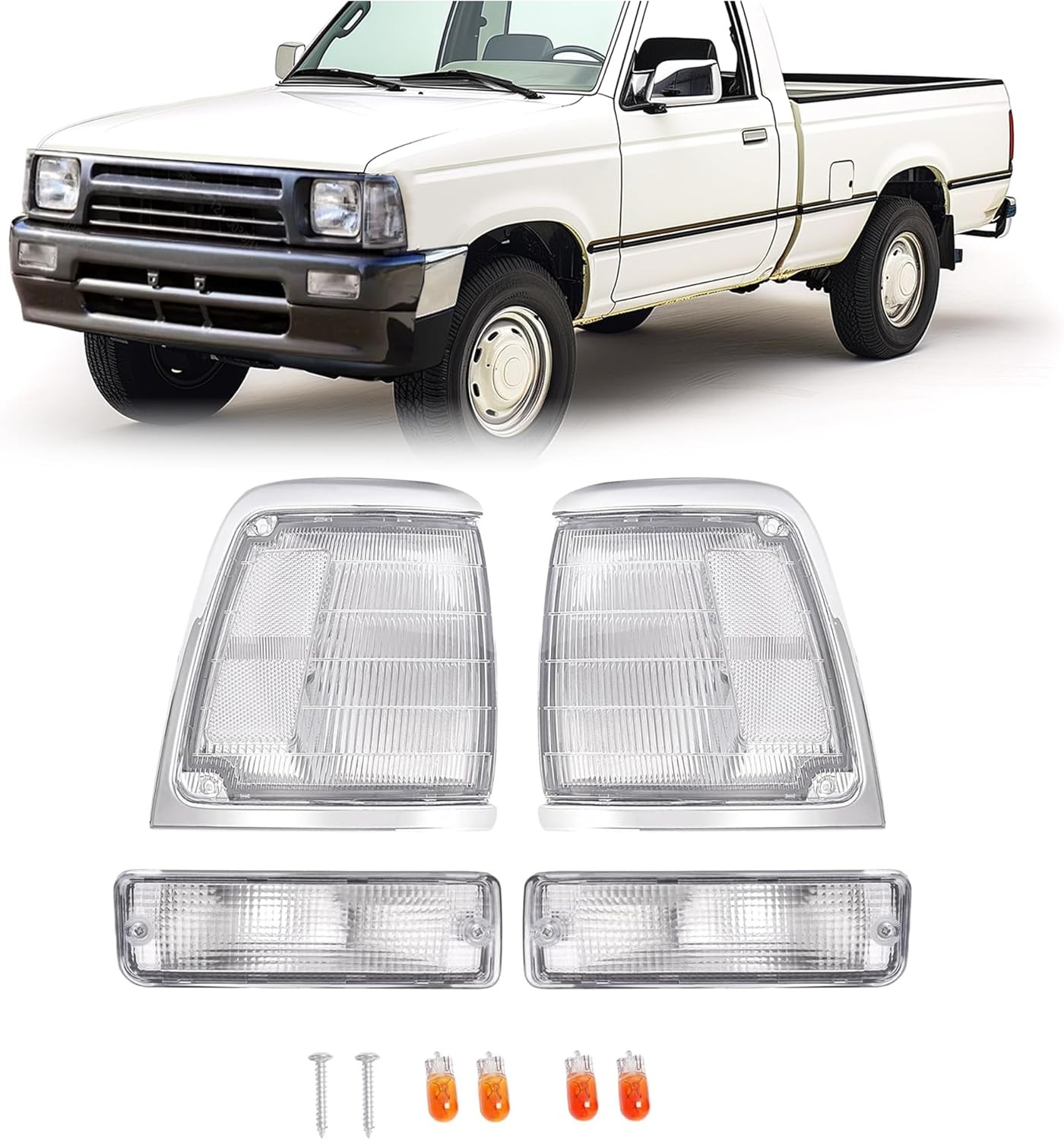 HX 4PCS Corner Lights+Turn Signal Lights Compatible with 1992-1995 Toyota