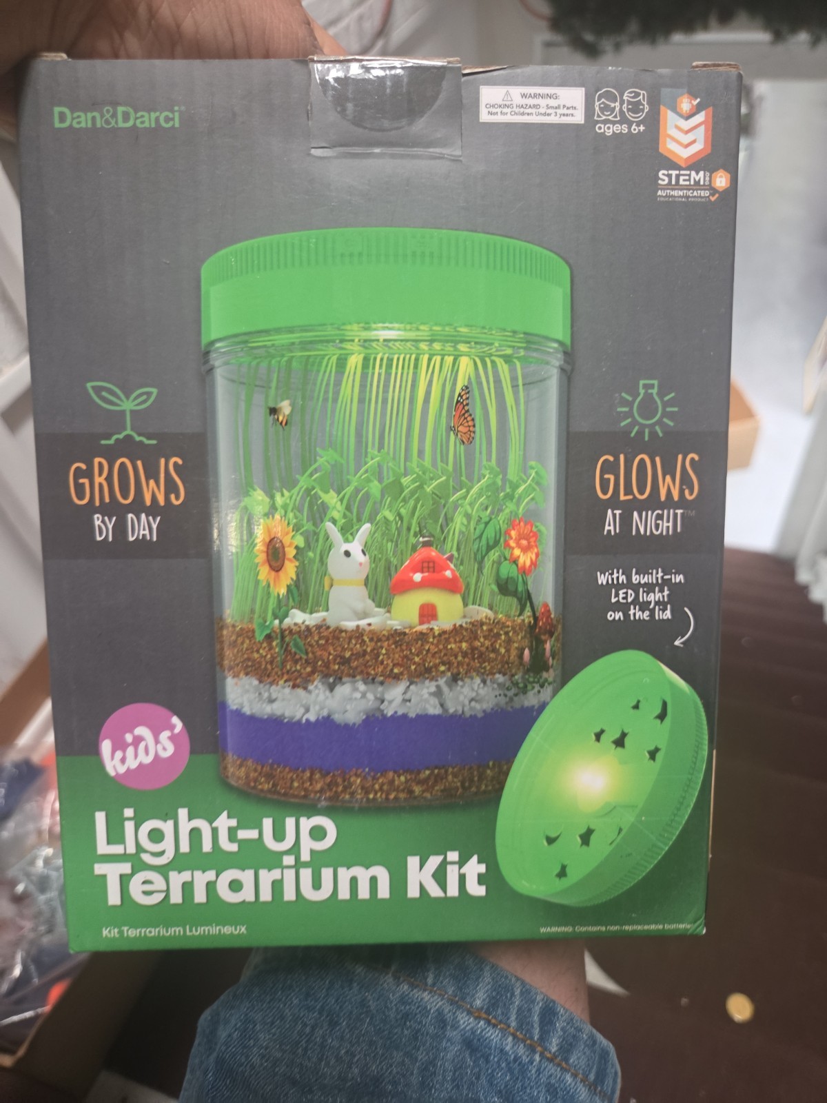 Dan&Darci Light-Up Terrarium Kit STEM Science DIY Educational Toy for Kids