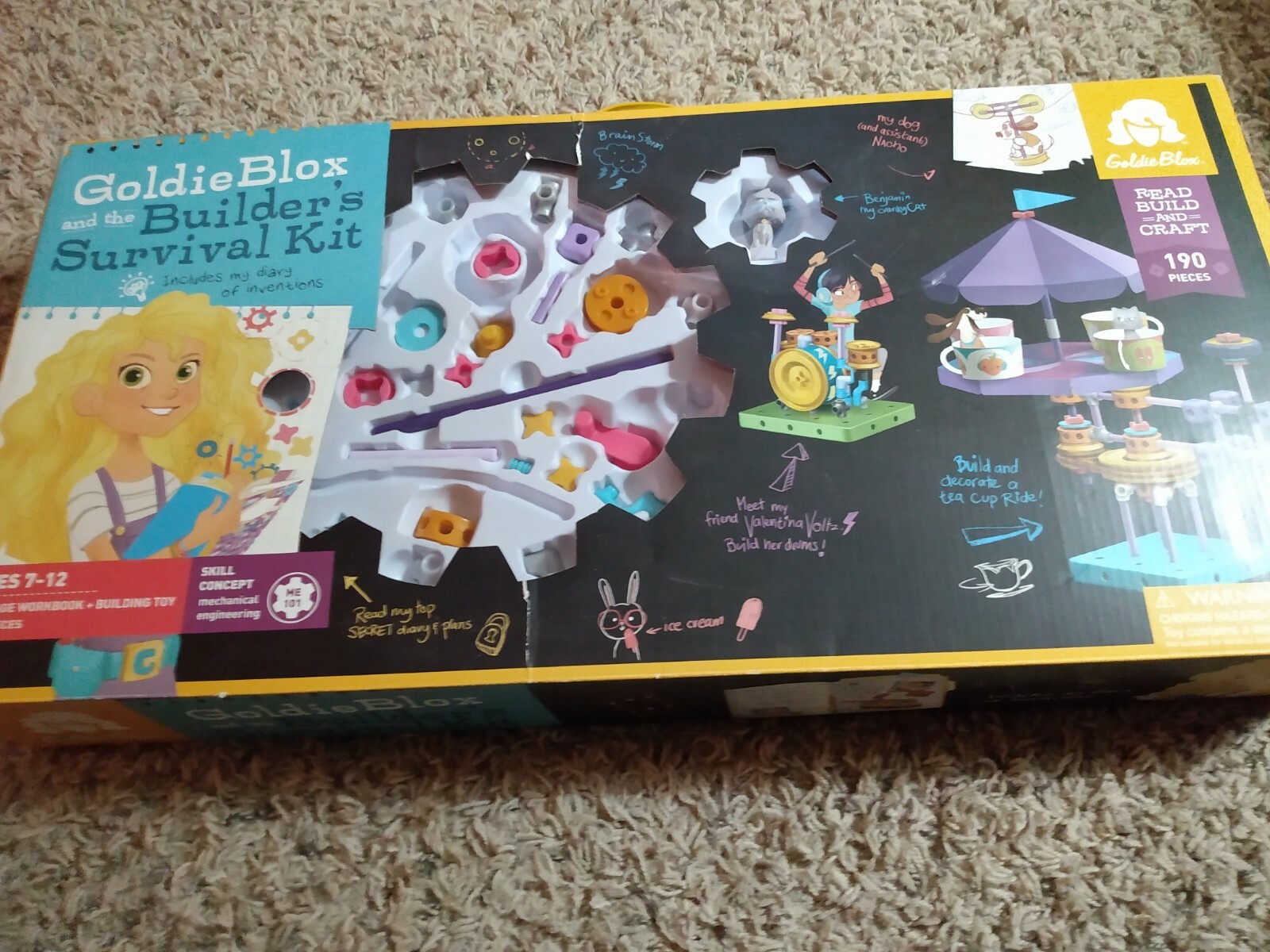 Goldie Blox Builder’s Survival Kit + Spinning Machine book engineering invention