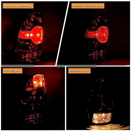 Tail Light Assembly Compatible With 2005-2015 Black Housing with Clear Lens