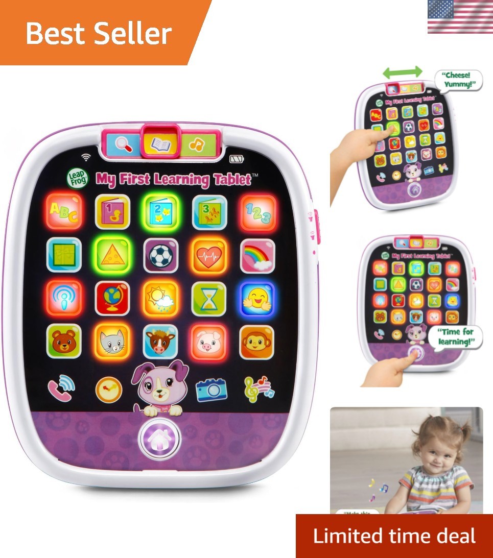 Toddler Learning Tablet in Violet – Engage with Letters, Colors & Animal Sounds