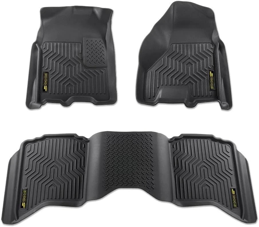 PIT66 Floor Mats Compatible with 2009-2024 Dodge Ram 1500 Crew Cab (19-24