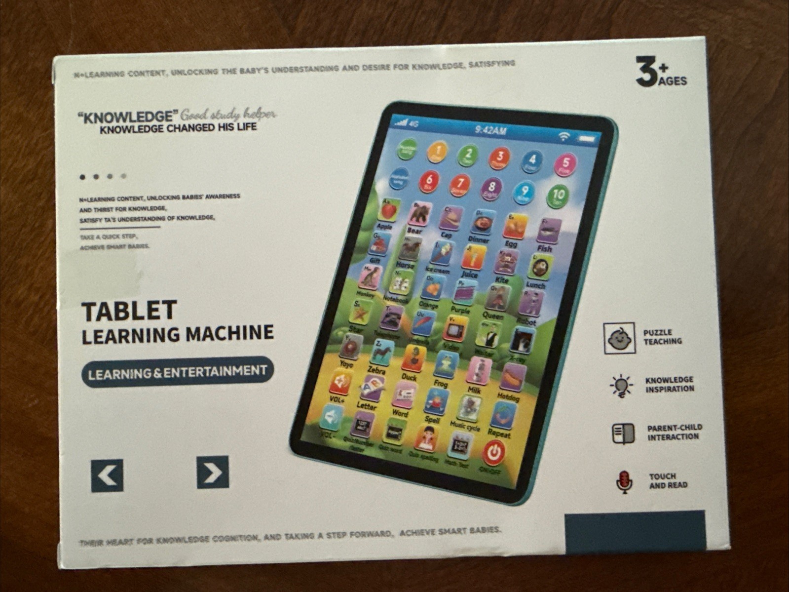 Tablet Learning Pad (Preschool, 7”x5”) Requires 3 AAA Batteries, Not Included!