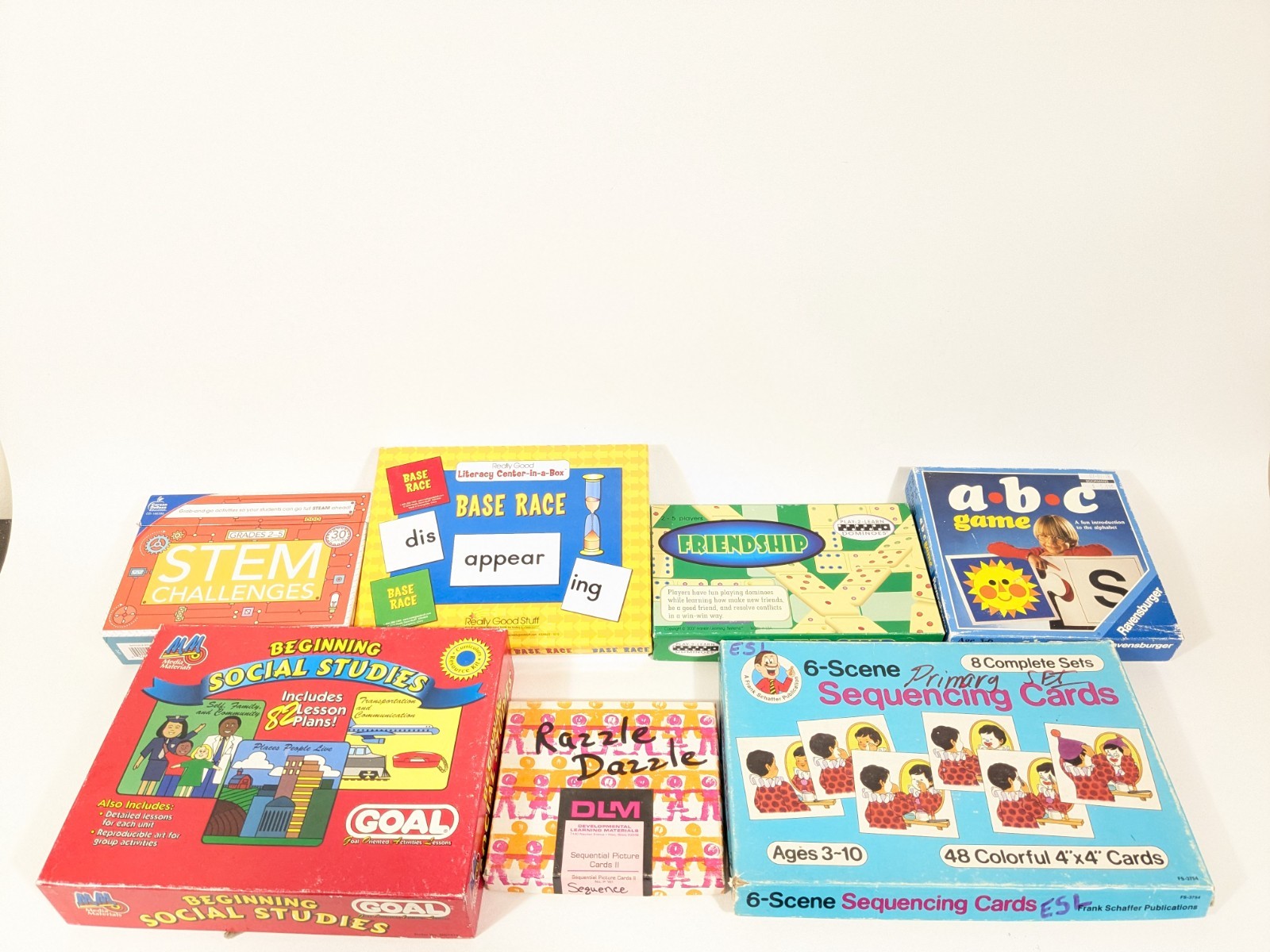 Lot of 7 Educational Games Classroom Resource Sequential Social Studies STEM ABC