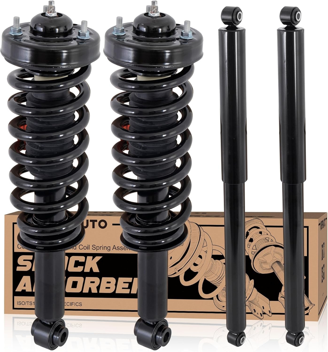 Front+Rear Strut Shocks Assembly Compatible with 2009-2013 Ford F-150 4WD Shock